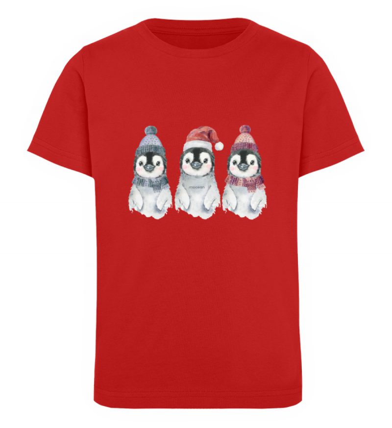 Pinguin Wintertrio - Kinder Organic T-Shirt-4