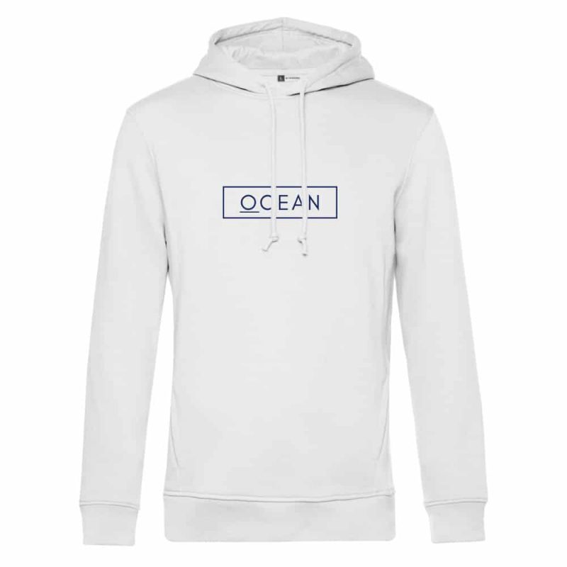mocean Classy Ocean Unisex Hoodie in weiß/blau