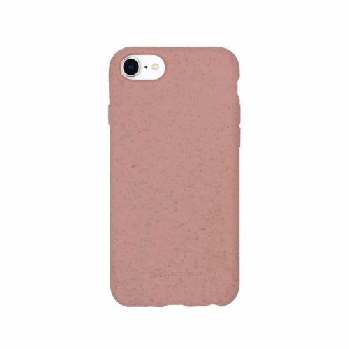 Kompostierbare Handyhülle iPhone 6/6S/7/8/SE2020 in pink Rückansicht