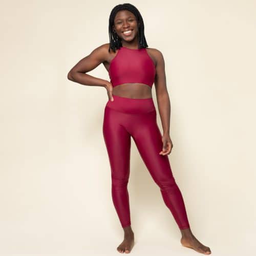Activewear mocean leggings aus econyl burgundy
