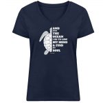 And into the Ocean – Damen Bio V T-Shirt – french navy