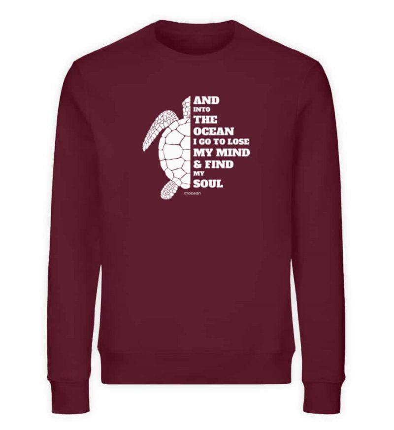 And into the sea - Unisex Organic Sweater - burgundy
