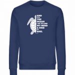 And into the sea – Unisex Organic Sweater – navy