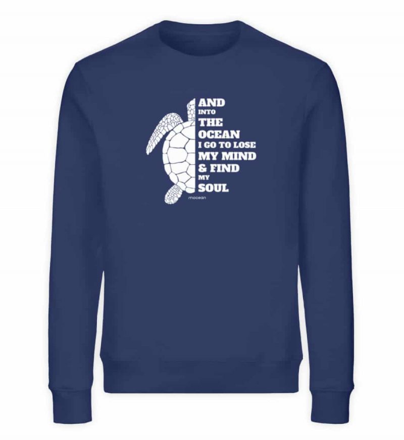 And into the sea - Unisex Organic Sweater - navy