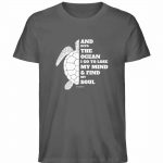 And into the Ocean – Unisex Bio T-Shirt – anthracite