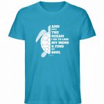And into the Ocean – Unisex Bio T-Shirt – azure