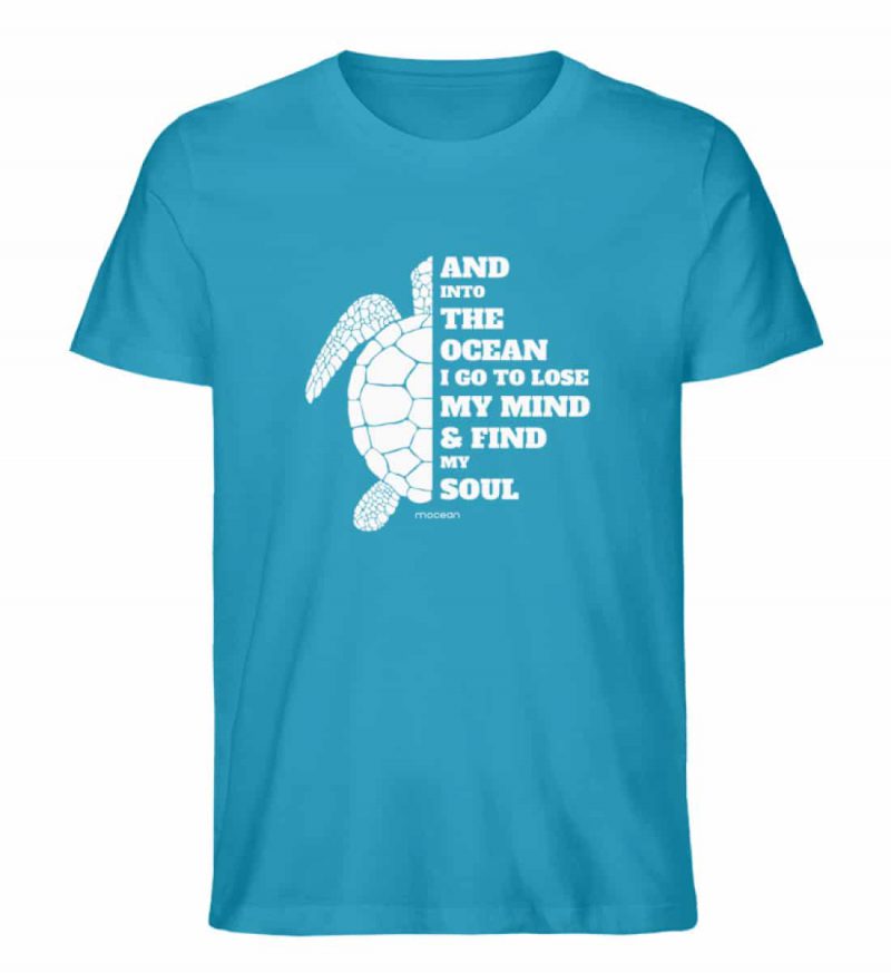 And into the Ocean - Unisex Bio T-Shirt - azure