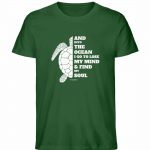 And into the Ocean – Unisex Bio T-Shirt – bottle green