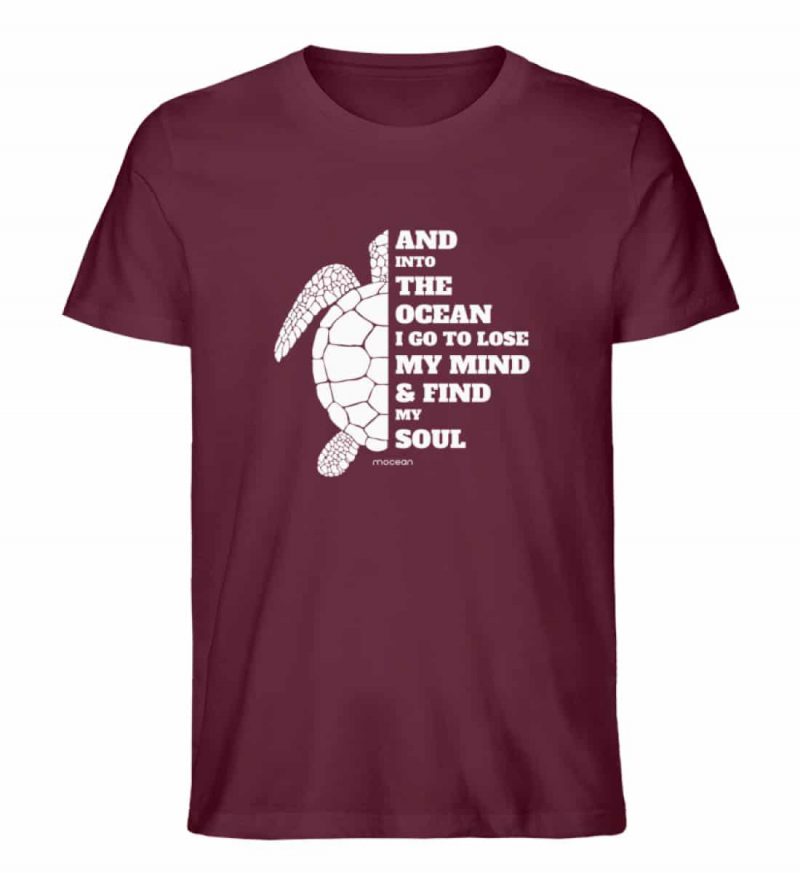 And into the Ocean - Unisex Bio T-Shirt - burgundy