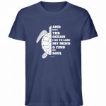 And into the Ocean – Unisex Bio T-Shirt – french navy