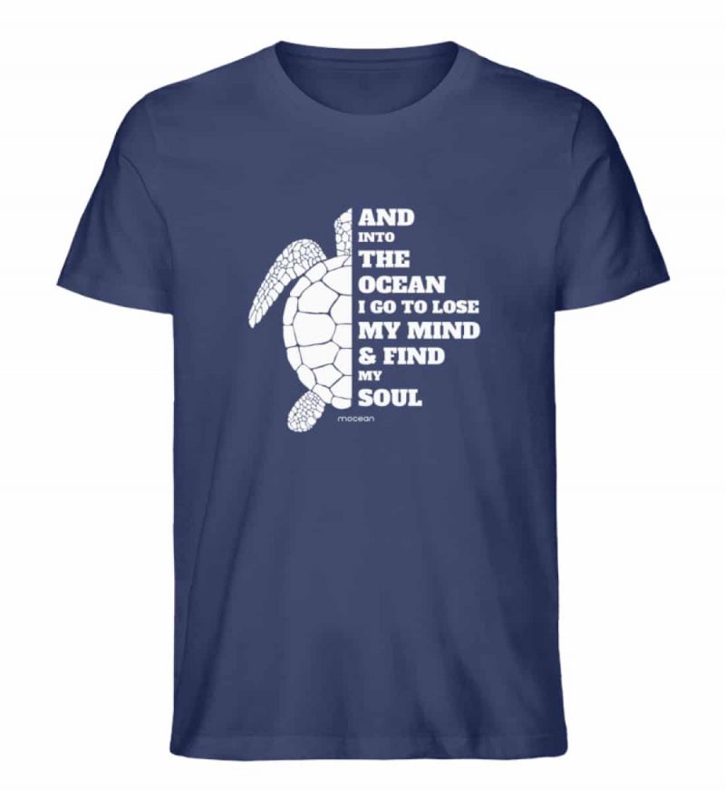 And into the Ocean - Unisex Bio T-Shirt - french navy
