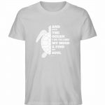 And into the Ocean – Unisex Bio T-Shirt – heather grey