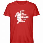 And into the Ocean – Unisex Bio T-Shirt – red