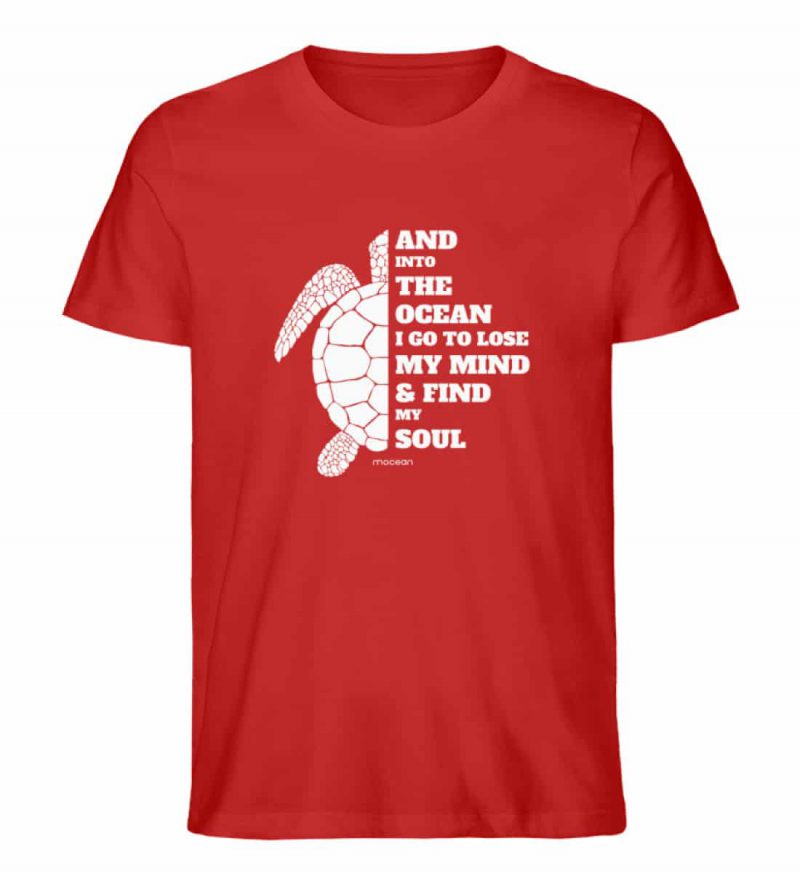 And into the Ocean - Unisex Bio T-Shirt - red