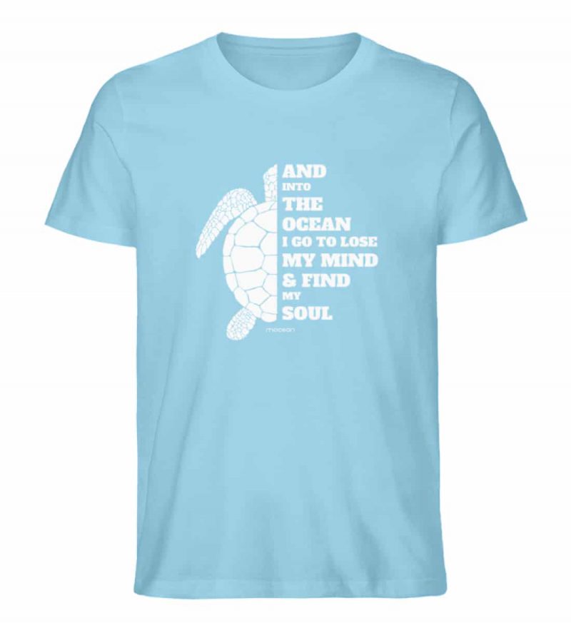 And into the Ocean - Unisex Bio T-Shirt - sky blue