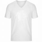 And into the Ocean – Unisex Bio V T-Shirt – white