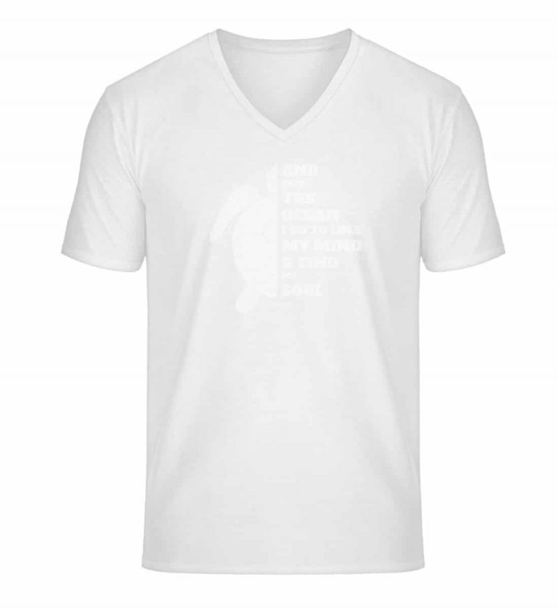 And into the Ocean - Unisex Bio V T-Shirt - white