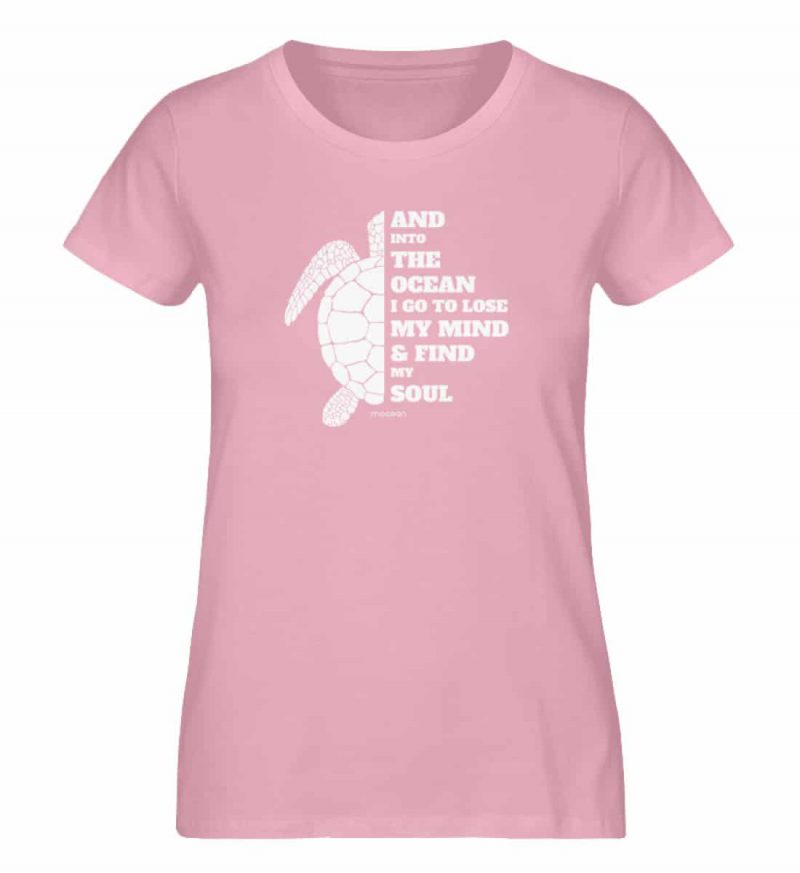 And into the Ocean - Damen Premium Bio T-Shirt - cotton pink