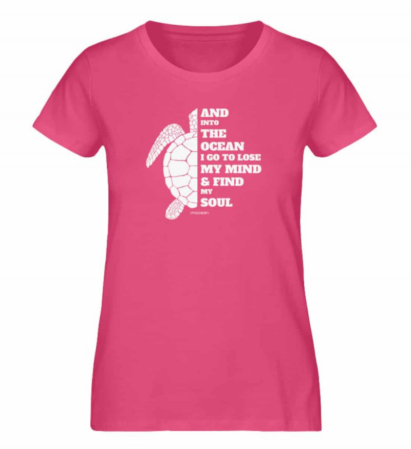 And into the Ocean - Damen Premium Bio T-Shirt - pink punch