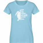 And into the Ocean – Damen Premium Bio T-Shirt – sky blue