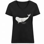 Beluga – Damen Bio V T-Shirt – black