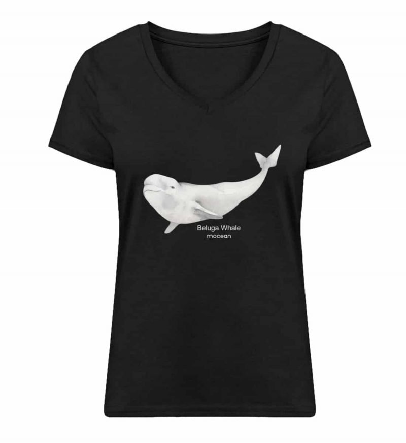 Beluga - Damen Bio V T-Shirt - black
