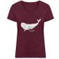Beluga - Damen Bio V T-Shirt - burgundy