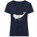 Beluga – Damen Bio V T-Shirt – french navy