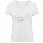 Beluga – Damen Bio V T-Shirt – white