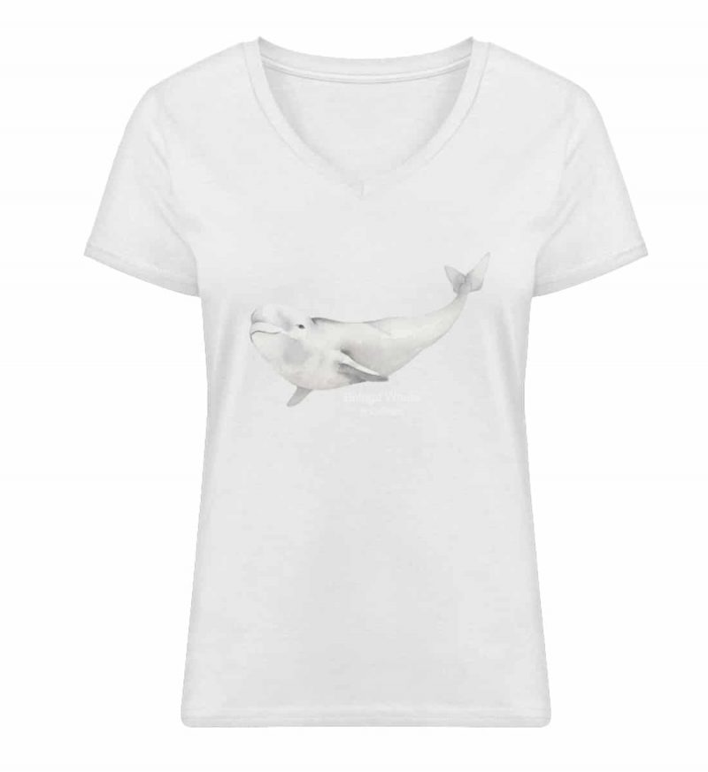 Beluga - Damen Bio V T-Shirt - white