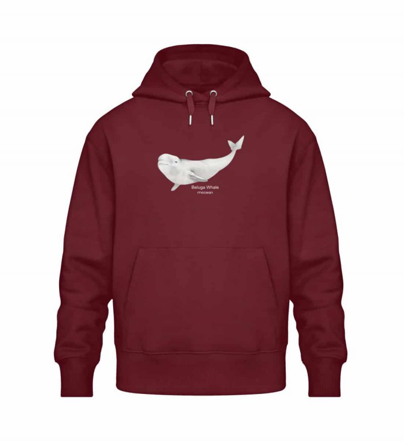 Beluga - Relaxed Bio Hoodie - burgundy