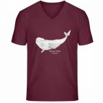 Beluga – Unisex Bio V T-Shirt – burgundy