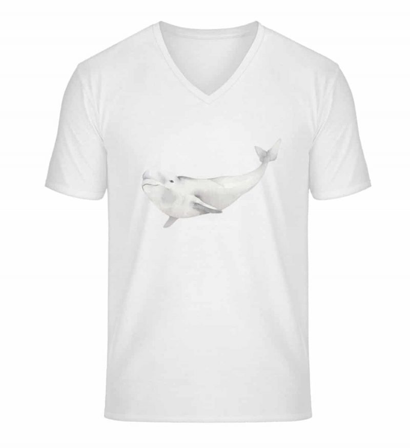 Beluga - Unisex Bio V T-Shirt - white