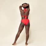 mocean Bikini mit Neckholder Top red – Rückenansicht