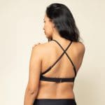 Econyl Bikini Top mit gekreuzten Trägern in black – Details