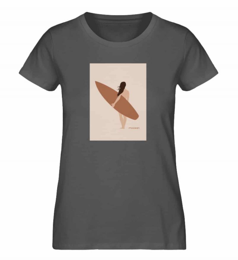 Boho Beachgirl - Damen Premium Bio T-Shirt - anthracite
