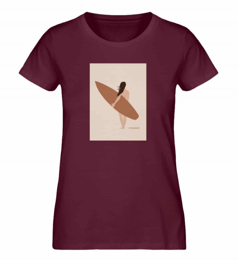Boho Beachgirl - Damen Premium Bio T-Shirt - burgundy