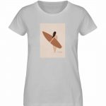 Boho Beachgirl – Damen Premium Bio T-Shirt – heathergrey