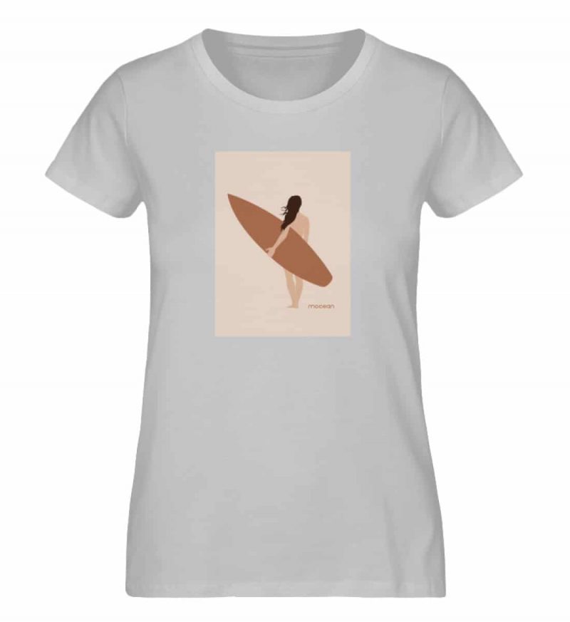 Boho Beachgirl - Damen Premium Bio T-Shirt - heathergrey