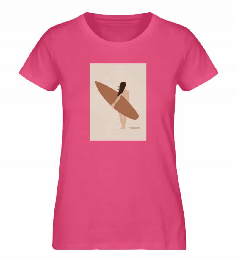 Boho Beachgirl - Damen Premium Bio T-Shirt - pinkpunch