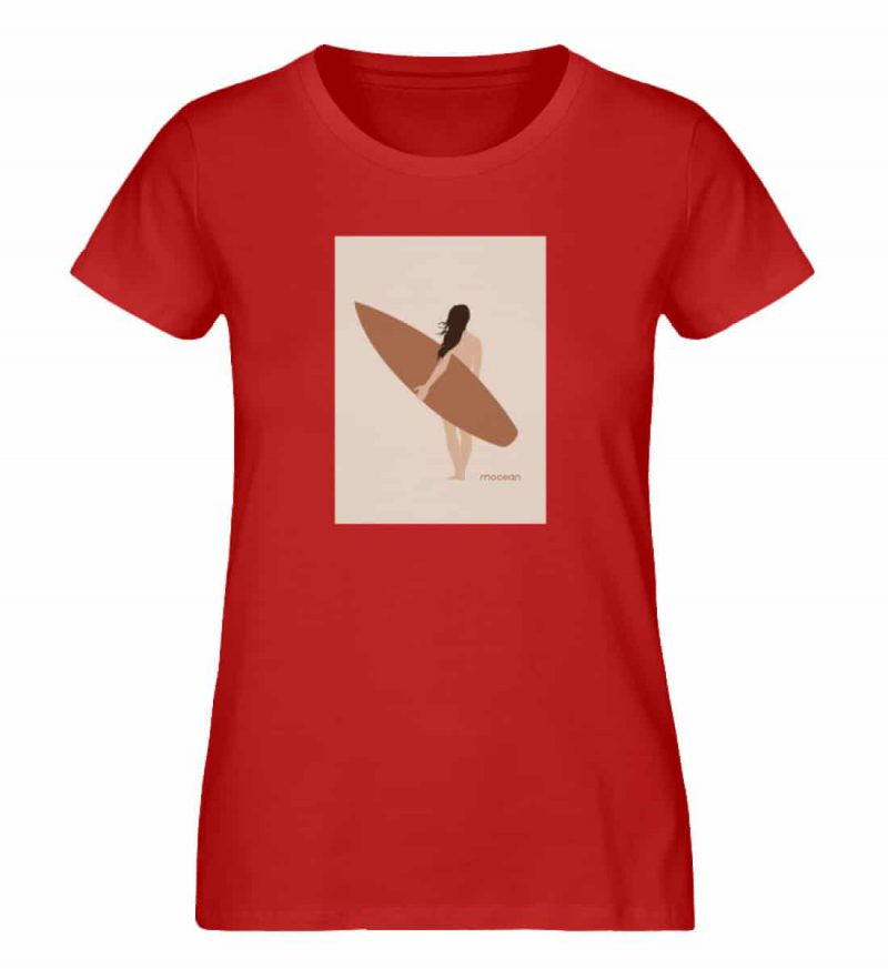 Boho Beachgirl - Damen Premium Bio T-Shirt - red