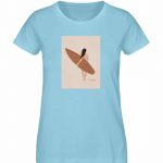 Boho Beachgirl – Damen Premium Bio T-Shirt – skyblue
