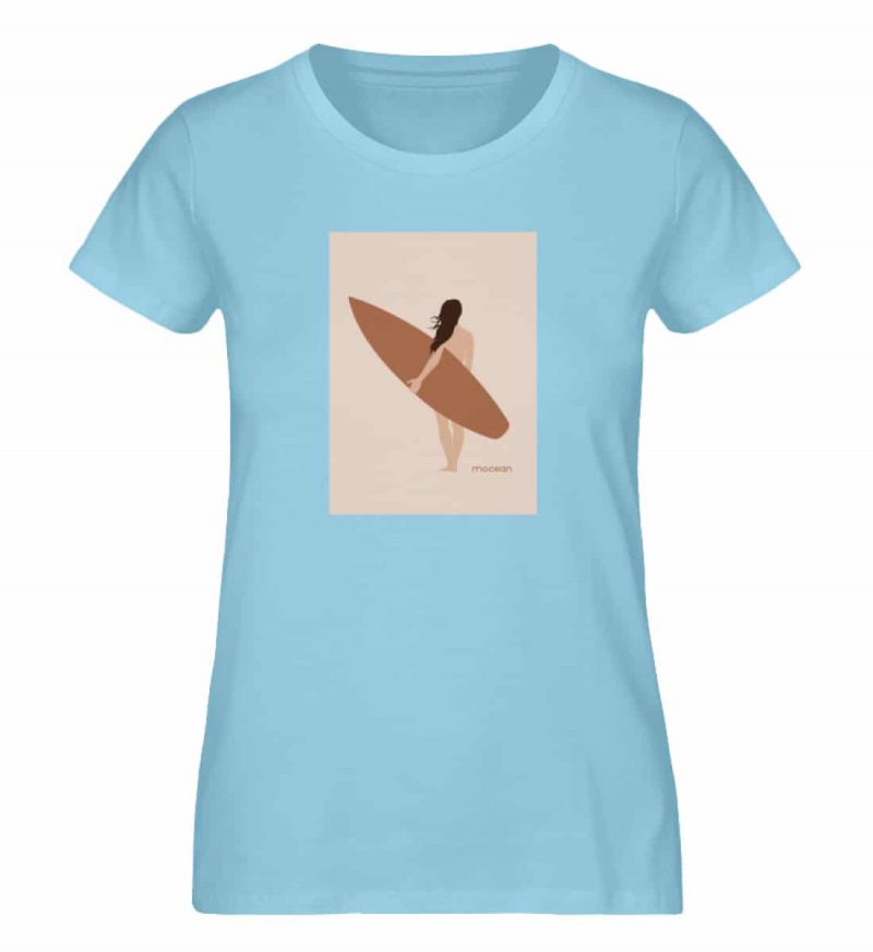 Boho Beachgirl - Damen Premium Bio T-Shirt - skyblue