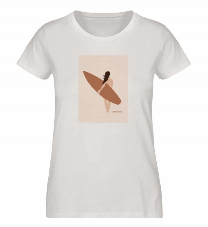 Boho Beachgirl - Damen Premium Bio T-Shirt - vintagewhite