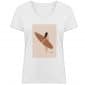 Boho Beachgirl - Damen Bio V T-Shirt - white