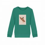 Boho Beachgirl – Kinder Bio Sweater – green