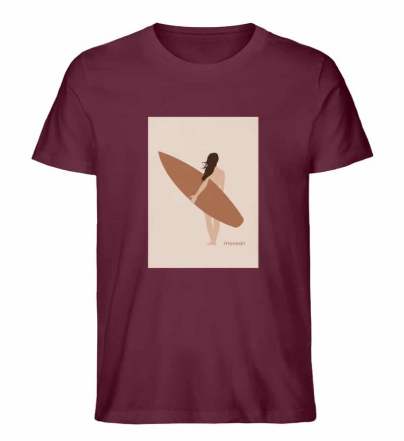 Boho Beachgirl - Unisex Bio T-Shirt - burgundy