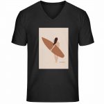 Boho Beachgirl – Unisex Bio V T-Shirt – black
