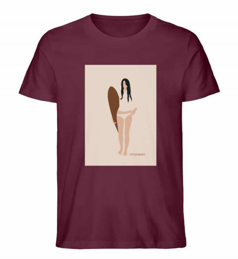 Boho Surfgirl - Unisex Bio T-Shirt - burgundy