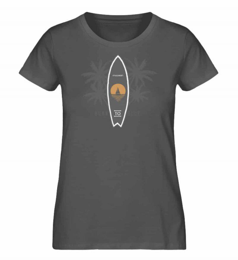 Burn to Ride - Damen Premium Bio T-Shirt - anthracite